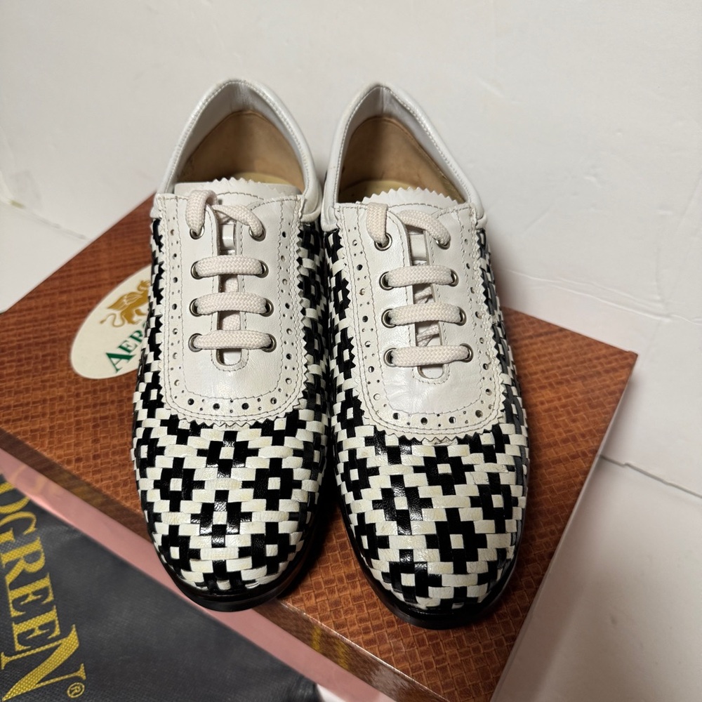 Aerogreen Erba women's golf shoes Black and White spikeless NIB - Picture 10 of 10